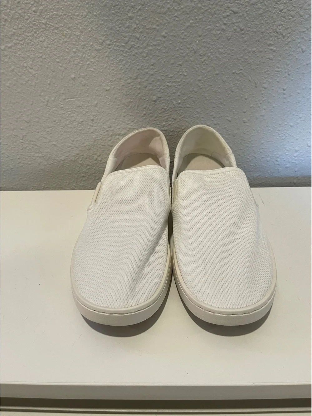 Women's White Slip-On Loafers Size US 8.5 EUR 38.5